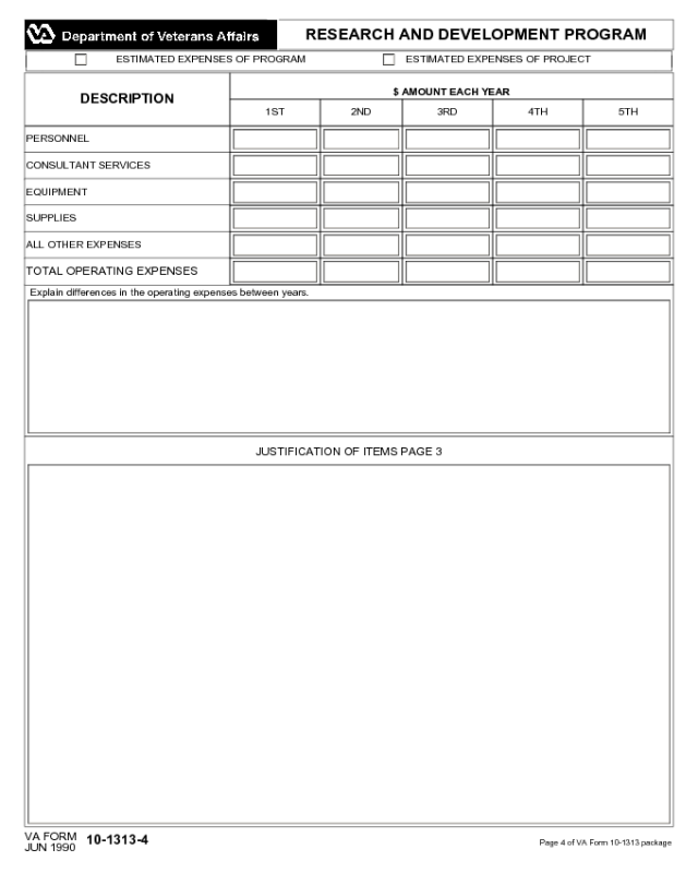 VA Form 10-1313-4
