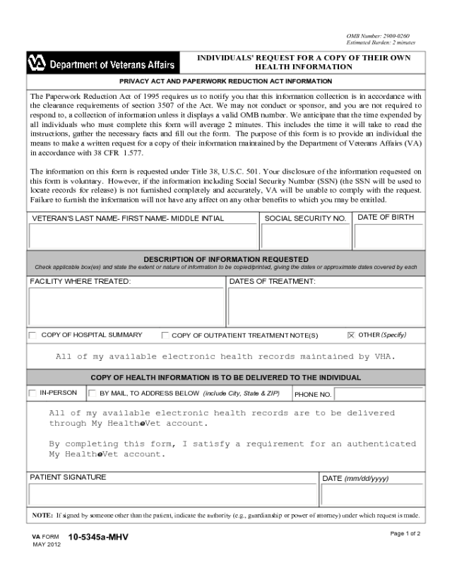 Va Form 10 3542 Fill Online Printable Fillable Blank Pdffiller Bank2home