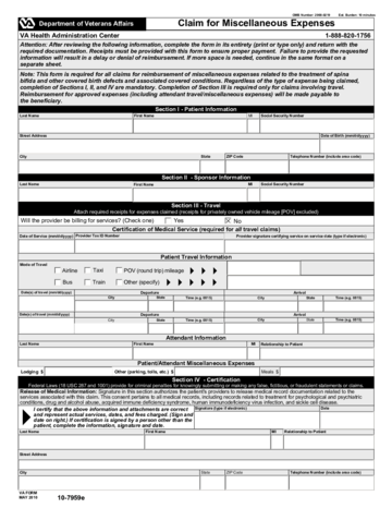 VA Form 10-7959e - Edit, Fill, Sign Online | Handypdf