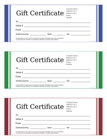 Blank Gift Certificate - Edit, Fill, Sign Online | Handypdf