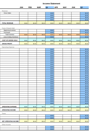 Income Statement - Blank - Edit, Fill, Sign Online | Handypdf