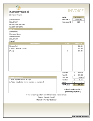 Get Free Printable Invoice Template Png Invoice Template Ideas