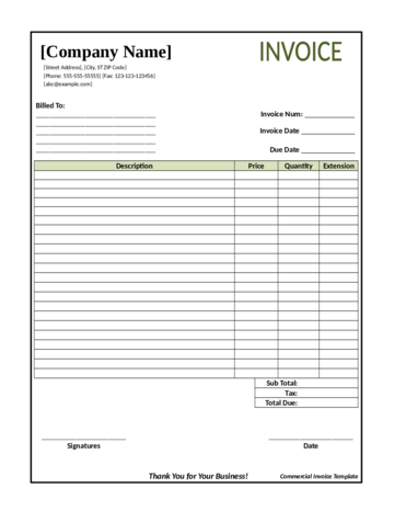 free printable invoice template blank invoice template blank invoice ...