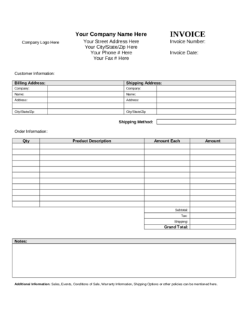 Standard Proforma Invoice Format - Edit, Fill, Sign Online | Handypdf