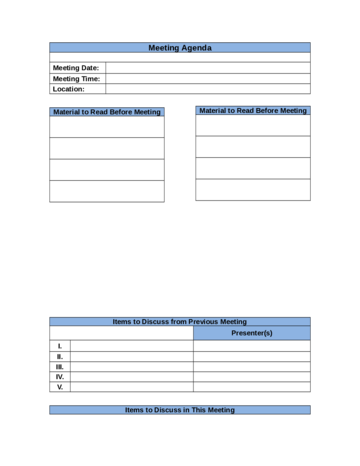 Business meeting agenda template - Edit, Fill, Sign Online | Handypdf