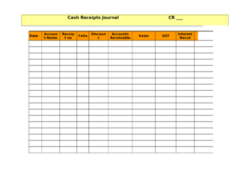 2022 Cash Receipts Journal Template - Fillable, Printable PDF & Forms ...