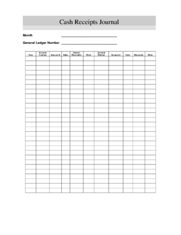 Cash Receipts Journal Form Template Edit Fill Sign Online Handypdf