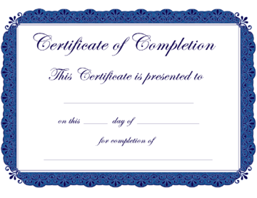 Completion certificate template Form - Edit, Fill, Sign Online | Handypdf