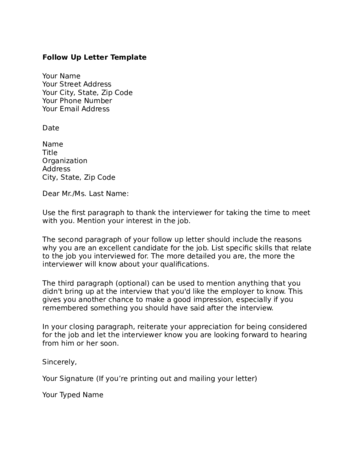 Follow-Up Letter Template - Edit, Fill, Sign Online | Handypdf