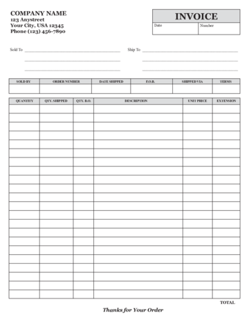 free simple invoice template edit fill sign online handypdf