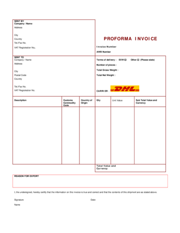 Free proforma invoice Sample - Edit, Fill, Sign Online | Handypdf