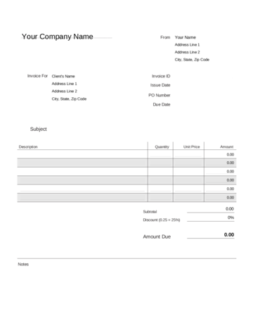 Google Docs Invoice Template - Edit, Fill, Sign Online | Handypdf