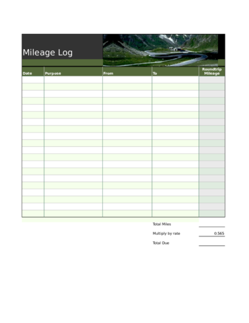 2023 Mileage Log - Fillable, Printable PDF & Forms | Handypdf