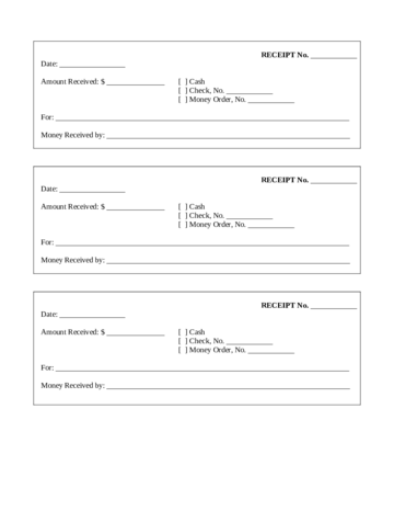 2024 Receipt Template - Fillable, Printable PDF & Forms | Handypdf