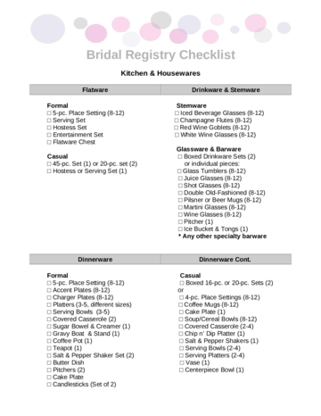 printable wedding checklist bridal registry checklist edit fill