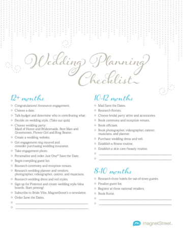 Wedding Checklist Template Free - Edit, Fill, Sign Online 