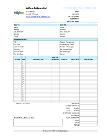 Invoice Proforma Format - Edit, Fill, Sign Online | Handypdf