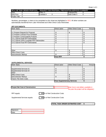 GE or AE Task Order Proposal - Request for Proposal Preparation ...