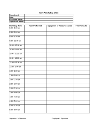 Time Management Log - Edit, Fill, Sign Online | Handypdf