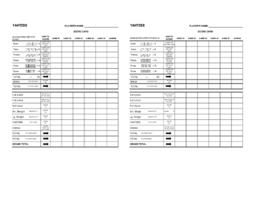 yahtzee score sheets printable edit fill sign online