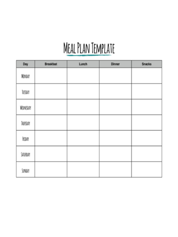 Best Weekly Meal Planner Template - Edit, Fill, Sign Online | Handypdf