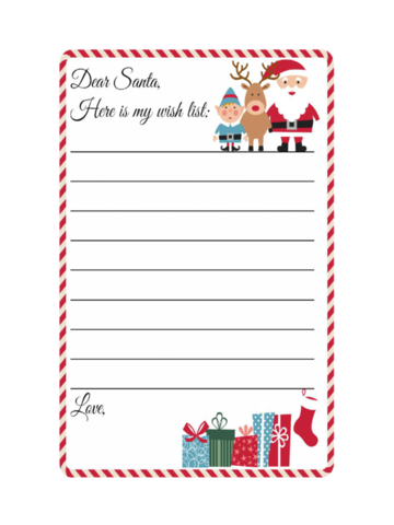 2024 Christmas Wish List Template - Fillable, Printable PDF & Forms ...