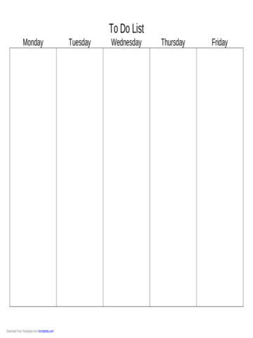 Blank To Do List Template - Edit, Fill, Sign Online | Handypdf