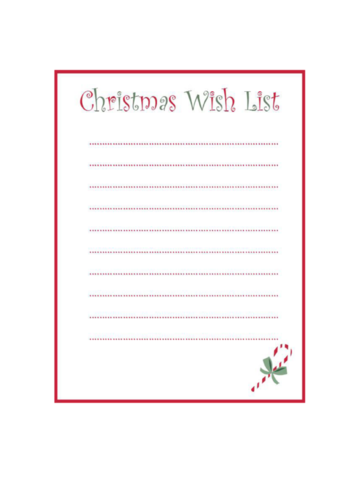 Blank Wish List For Christmas - Edit, Fill, Sign Online 