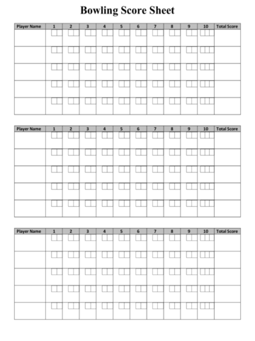 2024 Bowling Score Sheet - Fillable, Printable PDF & Forms | Handypdf