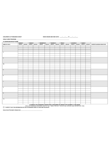 attendance handypdf fillable