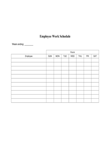 2024 Employee Schedule Template - Fillable, Printable PDF & Forms ...