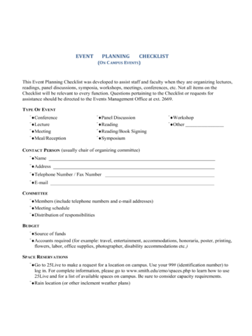 2024 Event Planning Checklist Template - Fillable, Printable PDF ...