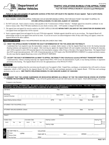 2024 NY DMV Ticket, Points and Penalties - Fillable, Printable PDF ...