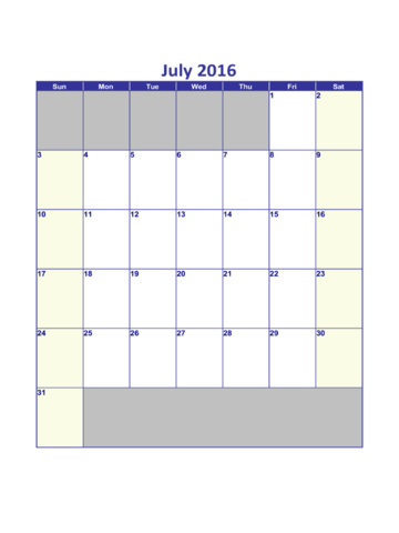 july 2016 calendar edit fill sign online handypdf