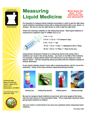Liquid Medicine Measurements Chart - Edit, Fill, Sign Online | Handypdf