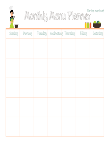 Monthly Meal Plan Calendar - Edit, Fill, Sign Online | Handypdf