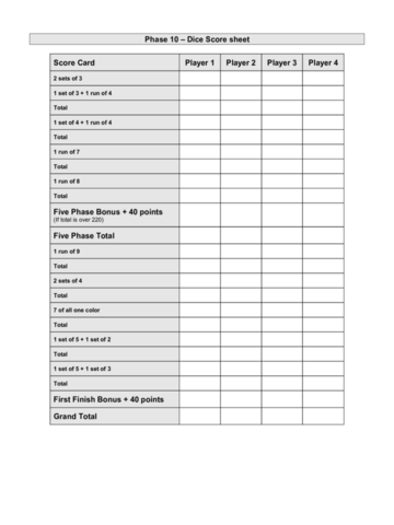 phase 10 scorecard