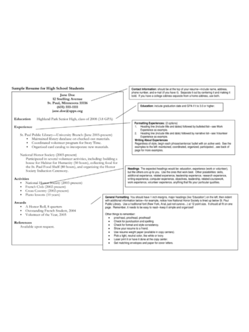 2024 High School Student Resume Template - Fillable, Printable PDF ...