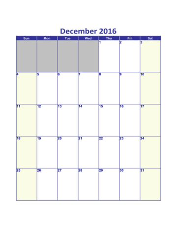 Sample December 2016 Calendar - Edit, Fill, Sign Online | Handypdf