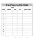 2024 Euchre Score Cards Template - Fillable, Printable PDF & Forms ...