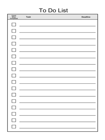 2023 To Do List Template - Fillable, Printable PDF & Forms | Handypdf