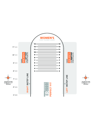 Sample Women's Shoe Sizing Chart - Edit, Fill, Sign Online | Handypdf
