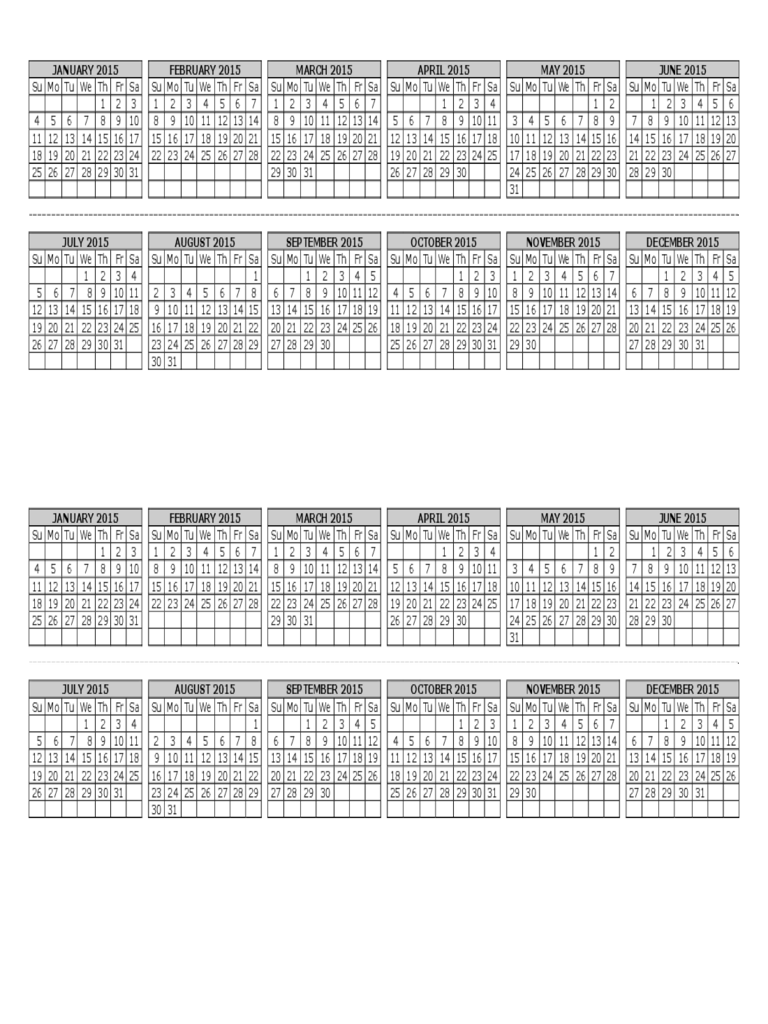 2015 Computer Monitor Calendar