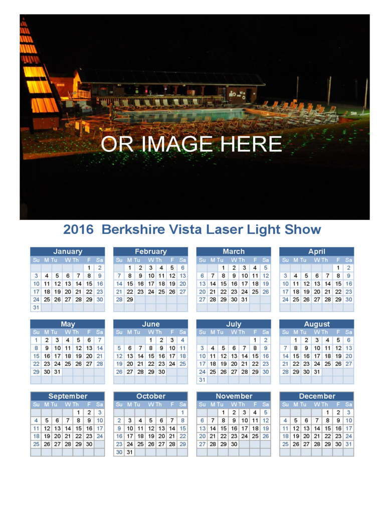 2016 Yearly Photo Calendar Template