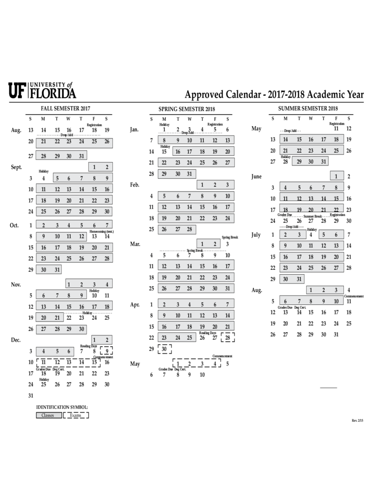 2017 Calendar University of Florida Edit, Fill, Sign Online Handypdf