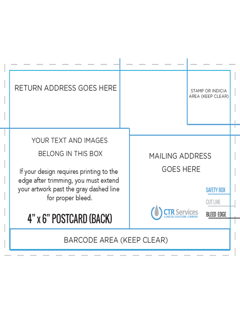 2024 Postcard Back Template Fillable Printable PDF Forms Handypdf