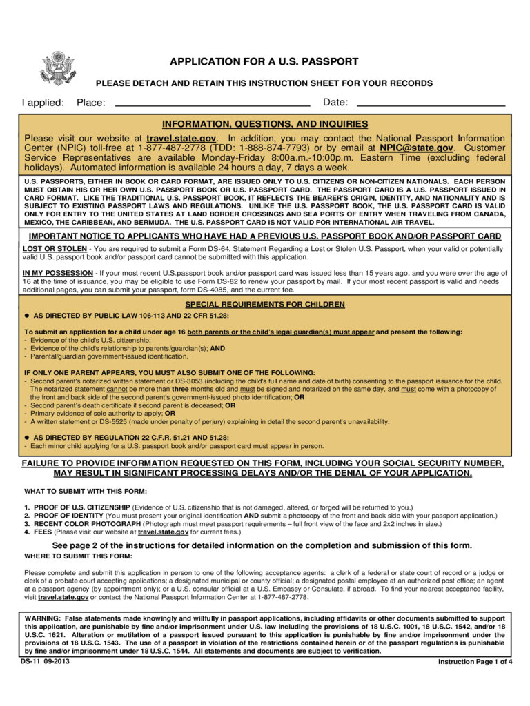 2023 Child Passport Renewal Form Fillable Printable PDF Forms 