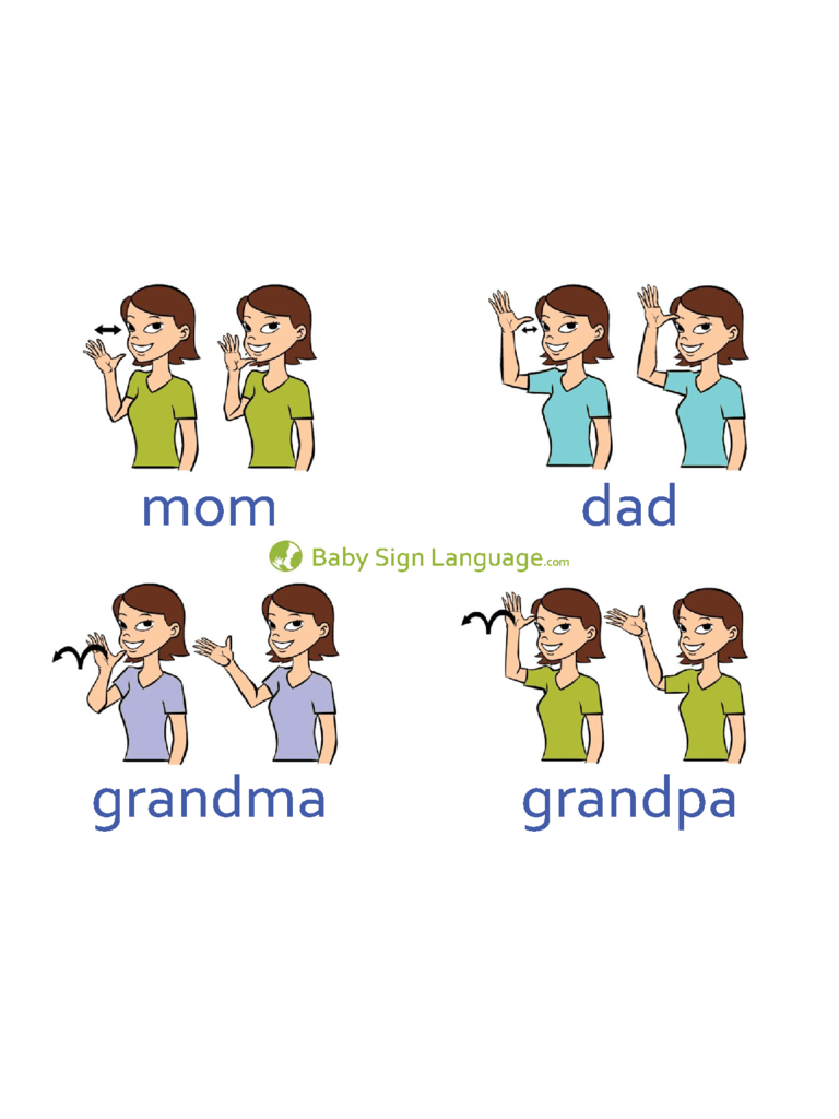 2024 Baby Sign Language Chart Fillable Printable PDF Forms Handypdf