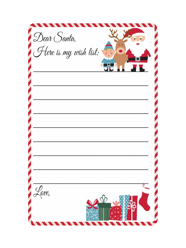 2024 Christmas Wish List Template Fillable, Printable PDF & Forms