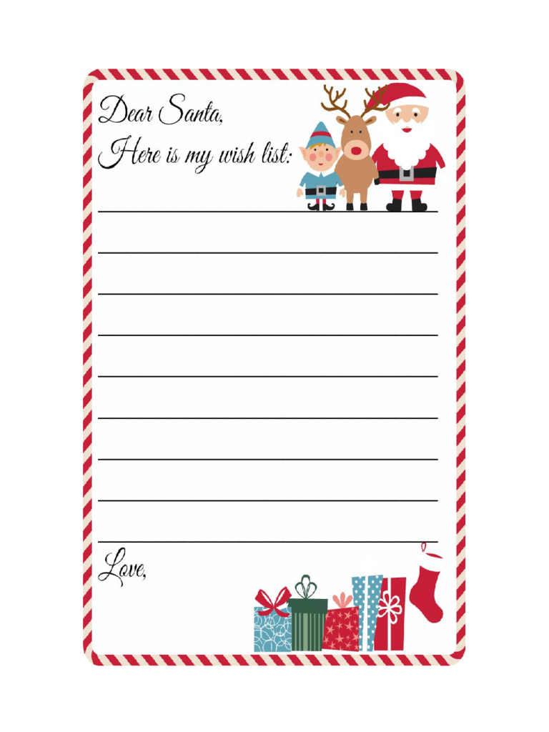 2024 Christmas Wish List Template Fillable Printable PDF Forms Handypdf